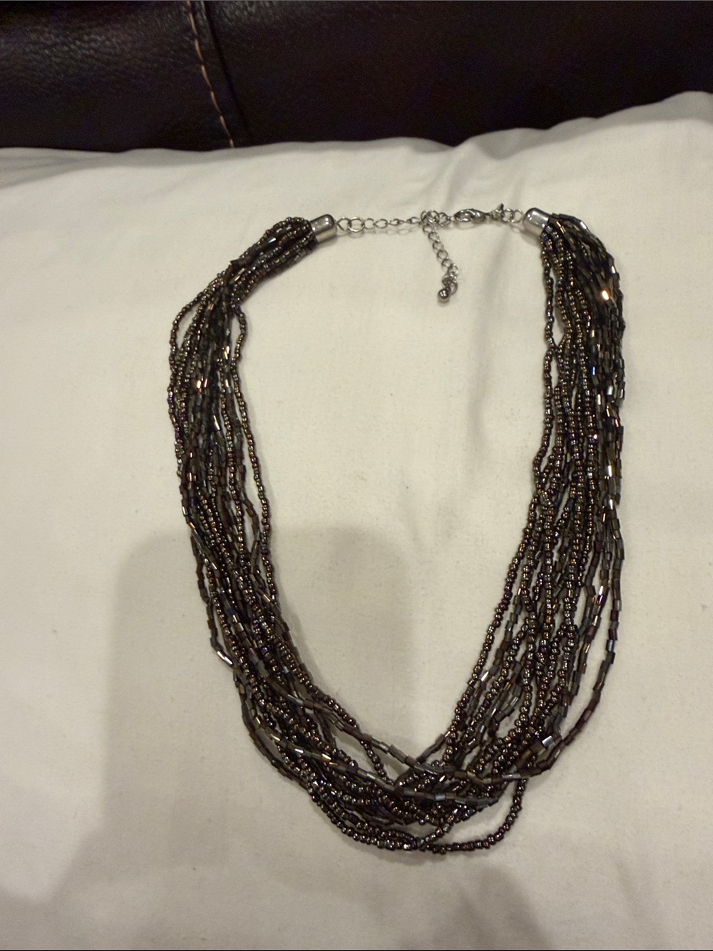 Premier Designs Multi-Strand Hematite Beaded Necklace